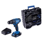 20V IXES Cordless Drill Driver + 1 x 2 Ah battery, charger, case including 74 accessories - C-DTB74/1-X