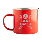 Puodelis Garažo, 500ml, raudonas