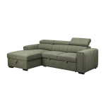 Kairinė kampinė sofa Home4You Odelia LC, žalia