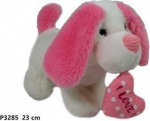 Mink&scaron;tas pliu&scaron;inis &scaron;uniukas 23cm su &scaron;irdele, dovanų dėžutėje