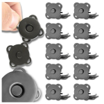 Magnetinis sagos užsegimas, 10 vnt, juodas metalas