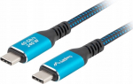 Lanberg Usb-c - Usb-c 240w 1.5m juodai-mėlynas kabelis