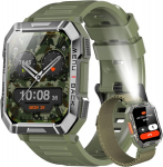 I&scaron;manusis laikrodis BLACKVIEW W60 2.01" 900mAh Smartwatch atsparus vandeniui,100 sporto režimų su LED žibintuvėliu - Žalia