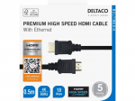 Deltaco HDMI kabelis R00100001, 0.5m, juodas
