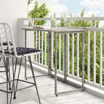 Sulankstomas sodo stalas pilka 90x51x75 cm polirotango
