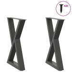 Valgomojo stalo kojos 2 vnt antracitas 50x(72-73,3) cm plienas