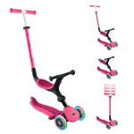 Triratis paspirtukas Globber Go Up Active Lights, rožinis