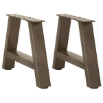 Kavos staliuko kojelės, A formos, 2 vnt., 50x(30-31) cm, plienas, Natūrali