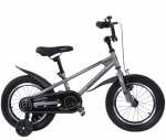 Vaiki&scaron;kas dviratis su pridedamais ratais BMX Meserra 12' Pilkas