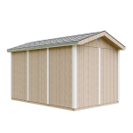 Auk&scaron;čiausios kokybės sodo namelis 8,68 m&sup2; - H252x250x412 cm - su grindimis ir bitumine danga - TIMBELA M914A-TERRA BROWN