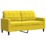 Dvivietė sofa，Poilsio sofa, geltonos spalvos, 140cm, aksomas CFE12268