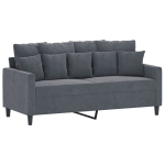 Dvivietė sofa，Poilsio sofa, tamsiai pilkos spalvos, 140cm, aksomas CFE93179
