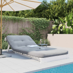 Futono sofa-lova，Poilsio sofa su čiužiniu, balta, 90x206x11cm, pu&scaron;is CFE91223