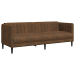 Trivietė sofa，Poilsio sofa, rudos spalvos, dirbtinė versta oda CFE11364