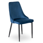 Mink&scaron;tas veliūras Navy Blue virtuvės valgomojo kambario kėdė BARI