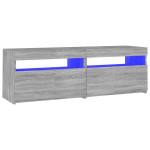 Televizoriaus spintelė，TV spintelė，TV staliukas su LED, pilka ąžuolo, 120x35x40cm CFE841489