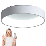 Balta moderni LED lubų lempa 50 cm &ndash; plafonas lustras su pultu