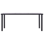 Valgomojo Stalas，Virtuvės stalas, juodas ir betono pilkas, 180x90x75cm, MDF CFE49956