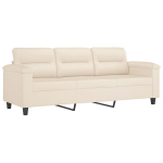 Trivietė sofa，Poilsio sofa, smėlio spalvos, 180cm, mikropluo&scaron;to audinys CFE83646