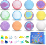 12 vonios bombų su paslėptu staigmenos žaisliuku vaikams