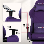 Žaidimų kėdė Huzaro Force 5.7 purple su kojų atrama, violetinė, PU oda