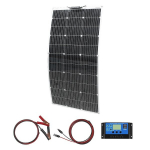100 W lankstus saulės modulis su 10A 12/24V įkrovimo valdikliu