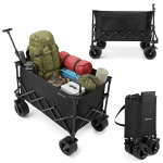 Sulankstomas transportavimo vežimėlis HyperMotion XL 200L &ndash; turistinis, paplūdimio, sodo vežimėlis su stabdžiais