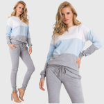 Medvilninis laisvalaikio komplektas moterims Fashion, pilkas, S