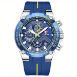 Sportinio stiliaus vyri&scaron;kas laikrodis su chronografu CHEETAH Blue Racer