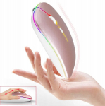 Belaidė ergonominė pelė su įkraunama baterija ergonomi&scaron;ka, rose gold