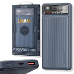 Atsarginis maitinimo &scaron;altinis ("Power Bank") LIVMAN RPP-616 - greito įkrovimo i&scaron;orinė baterija su dviem i&scaron;ėjimais, 10000mAh, 22,5W