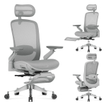 Masažinė biuro kėdė Mark Adler LeadPro 8.7 Grey &ndash; pilka, su pakoju, ergonominė