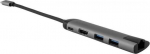 usb (3.1) 5 prievadų &scaron;akotuvas, 49141, pilkas, kabelio ilgis 15 cm, "verbatim", usb c į usb c adapterį, 1x usb a, hdmi, ethernet