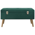 Suoliukas su skyriumi daiktams, 80 cm, žalias