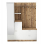 Prie&scaron;kambario baldų komplektas Kalune Design DD5, rudas/baltas