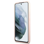 &bdquo;Guess&ldquo; &ndash; &bdquo;Samsung S22 Plus&ldquo; silikoninis metalinis dėklas su logotipu, rožinis