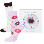 Kojinės moterims Soxo spurga donut dėžutėje, violetinė