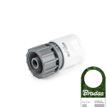 Greita jungtis su vidiniu sriegiu 3/4" Bradas WHITE LINE su STOP