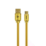 USB Kabelis WK Design 'Golden Series' auksinis 'Type-C' 100cm (iki 6A)