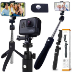 Stovas Trikojis/selfie lazdelė i&scaron;maniesiems telefonams ir fotoaparatams su nuotolinio valdymo pultu