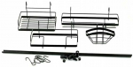 virtuvės turėklai 16 elelm. juoda kinghoff kh-1498
