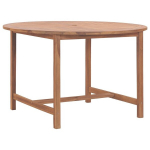 Sodo valgomojo stalas, 110x75 cm, rudas, Ruda
