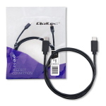 Kabelis usb 2.0 c tipo vyri&scaron;kas 1.4 m juodas Qoltec