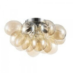Lubinis sietynas Maytoni Modern chromo spalvos su &scaron;viesaus stiklo kupolais MOD112-04-G