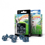 Kauliukų rinkinys Shimmering Llama tamsiai mėlynos ir baltos spalvos