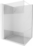 Walk-in du&scaron;o sienelė Mexen Kioto, white/pusiau matinis stiklas, 70,80,90,100,110,120x200 cm
