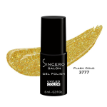 Gelinis nagų lakas "Sincero Salon", 6ml, FLASH GOLD, 3777