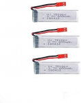 3 vnt. įkraunama lipo baterija (3,7 V 600 mAh), skirta RC kvadrikopteriams UDI U817 U817C U817A U818A WLtoys V959 V969 V979 V989 V999 V929 V949 V212 V222 RC