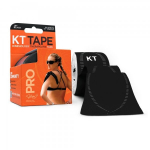 KT TAPE PRO&reg; kineziologinis teipas, sukarpytas, juodas, sintetinis