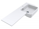 Liejamo marmuro praustuvas Fortune R, 104 x 45 cm, baltas